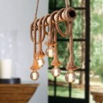 Blue City Decor 6 Light Rope Pendant Lamp in Rustic Luxe Design - Image 2