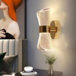 Buy Blue City Decor Aurelia Nordic Mesh Wall Lamp in Gold Acrylic Luxe Finish | Lighting | Wall Light | Wall Lamp | Decorative Lighting | Modern Lighting | Home Lighting | Interior Lighting | Luxury Lighting | Blue City Decor