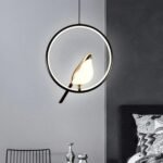 Blue City Decor Chirp Bird LED Pendant Light in Contemporary Matte Black - Image 4