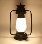 Blue City Decor Noir Lantern Metal Glass Wall Lamp in Antique Heritage Design - Image 2