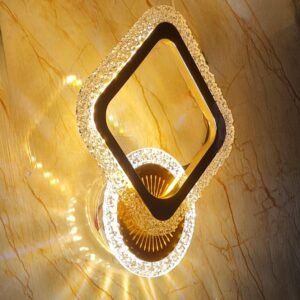 Buy Blue City Decor Crystara Acrylic Crystal Wall Lamp in Modern Luxe Design | Lighting | Wall Light | Wall Lamp | Decorative Lighting | Modern Lighting | Home Lighting | Interior Lighting | Luxury Lighting | Blue City Decor