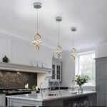 Blue City Decor Infinity LED Pendant Light in Elegant Gold Finish - Image 4