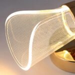 Blue City Decor Aurelia Nordic Mesh Wall Lamp in Gold Acrylic Luxe Finish - Image 3