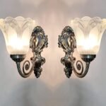 Buy Blue City Decor Velmora Portuguese Style Glass Wall Lamp Set of 2 | Lighting | Wall Light | Wall Lamp | Decorative Lighting | Modern Lighting | Home Lighting | Interior Lighting | Luxury Lighting | Blue City Decor