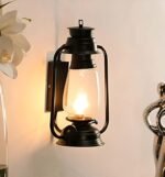 Buy Blue City Decor Noir Lantern Metal Glass Wall Lamp in Antique Heritage Design | Lighting | Wall Light | Wall Lamp | Decorative Lighting | Modern Lighting | Home Lighting | Interior Lighting | Luxury Lighting | Blue City Decor