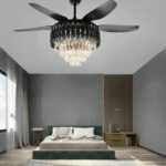 Blue City Midnight Luxe Chandelier Ceiling Fan with Remote Control - 52" Inch Blade - Image 5