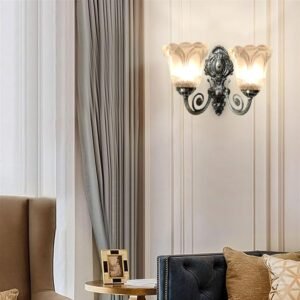 Buy Blue City Decor Noctra Antique Designer Wall Lamp in Black Luxe Finish | Lighting | Wall Light | Wall Lamp | Decorative Lighting | Modern Lighting | Home Lighting | Interior Lighting | Luxury Lighting | Blue City Decor