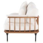 Blue City Decor Arama Wooden Frame Sofa Cum Bench with Steel Legs - Image 3