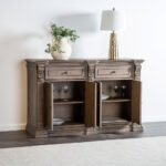Blue City Decor Aristocratic Traditional Solid Wood Crockery Unit Sideboard - Image 2