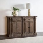 Blue City Decor Aristocratic Traditional Solid Wood Crockery Unit Sideboard