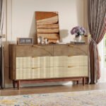 Blue City Decor Arnaaz Solid Wood Carved Chest of Drawers in Brown - Image 2