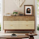 Blue City Decor Arnaaz Solid Wood Carved Chest of Drawers in Brown