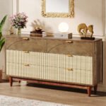 Blue City Decor Arnaaz Solid Wood Carved Chest of Drawers in Brown - Image 3