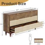 Blue City Decor Arnaaz Solid Wood Carved Chest of Drawers in Brown - Image 4