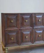 Blue City Decor Artisan Acacia Wood Carved Console in Brown Finish - Image 2