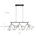 Blue City Decor Pyra Modern Linear Chandelier for Dining Spaces - Image 4