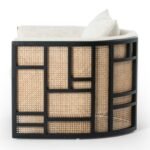 Blue City Decor June Solid Wood Cream Linen Lounge Chair - Image 7