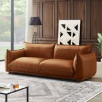 Blue City Decor Charley Modern Luxe Three Seater Leather Sofa