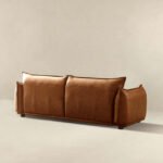 Blue City Decor Charley Modern Luxe Three Seater Leather Sofa - Image 3