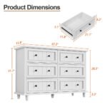 Blue City Decor Country Farmhouse Solid Wood Chest of Drawers - Image 3