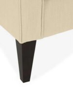 Embrace Linen Based 3 Seater Beige Upholstered Sofa - Image 2