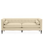 Embrace Linen Based 3 Seater Beige Upholstered Sofa - Image 3