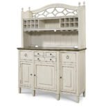 Blue City Decor European Solid Wood Kitchen & Bar Cabinet in White - Image 2