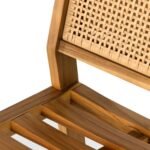 Blue City Decor Riviera Teak and Cane Outdoor Dining Chair (Set Of 2) - Image 7