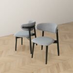 Blue City Decor Korbin Grey Upholstered Dining Chair (Set Of 2) - Image 5