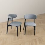 Blue City Decor Korbin Grey Upholstered Dining Chair (Set Of 2) - Image 3