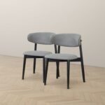 Blue City Decor Korbin Grey Upholstered Dining Chair (Set Of 2) - Image 9