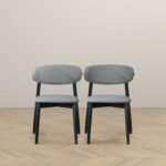 Blue City Decor Korbin Grey Upholstered Dining Chair (Set Of 2) - Image 4