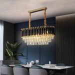 Blue City Decor Black Mamba Oval Crystal Chandelier - Image 3