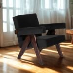 Blue City Decor Black Lounge One Seater Lounge Sofa