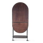 Blue City Decor Metallicious Oval Shaped Bar Cabinet in Antique Finish - Image 4