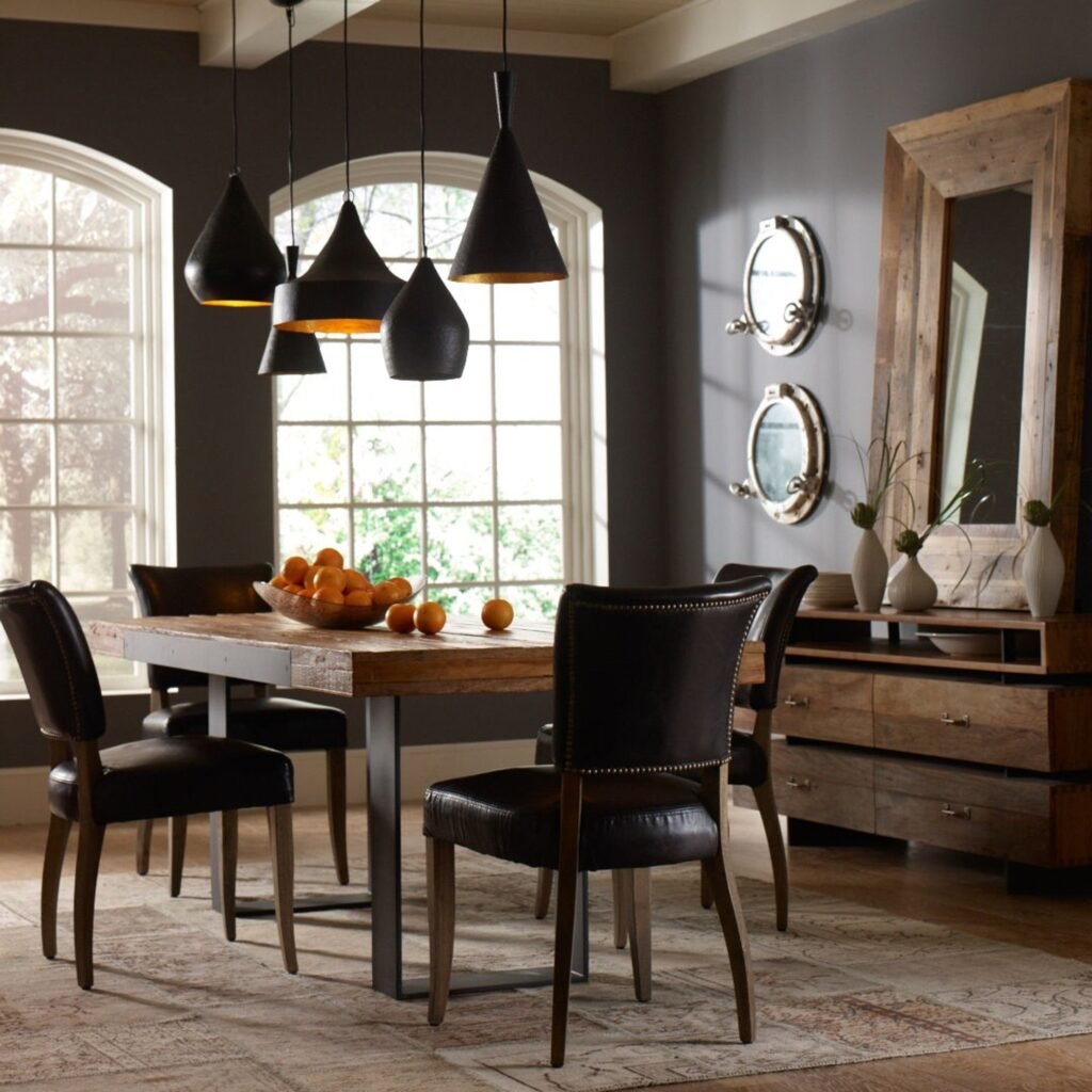 Buy Blue City Decor Luxe Saddle Black Leather Dining Chair | Dining Chair | Wooden Dining Chair | Dining Room Furniture | Wooden Furniture | Solid Wood Furniture | Blue City Decor