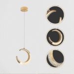 Blue City Decor Moon Crescent Glow Pendant Light - Image 11
