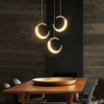 Blue City Decor Moon Crescent Glow Pendant Light - Image 7