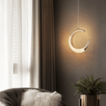 Blue City Decor Moon Crescent Glow Pendant Light - Image 4