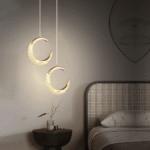 Blue City Decor Moon Crescent Glow Pendant Light - Image 12