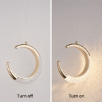 Blue City Decor Moon Crescent Glow Pendant Light - Image 9