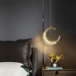 Blue City Decor Moon Crescent Glow Pendant Light - Image 5
