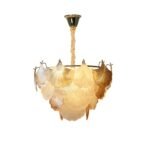 Blue City Decor Foliora Glass Leaf Chandelier - Image 7