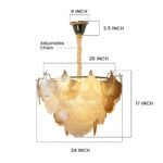 Blue City Decor Foliora Glass Leaf Chandelier - Image 8