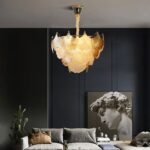 Buy Blue City Decor Foliora Glass Leaf Chandelier | Lighting | Hanging Light | Chandelier | Ceiling Light | Decorative Lighting | Modern Lighting | Home Lighting | Interior Lighting | Luxury Lighting | Blue City Decor