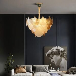 Buy Blue City Decor Foliora Glass Leaf Chandelier | Lighting | Hanging Light | Chandelier | Ceiling Light | Decorative Lighting | Modern Lighting | Home Lighting | Interior Lighting | Luxury Lighting | Blue City Decor