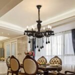 Blue City Decor Zyphora Black Crystal Chandelier in Geometric Luxe Style - Image 3
