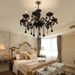 Blue City Decor Zyphora Black Crystal Chandelier in Geometric Luxe Style - Image 5