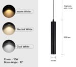 Blue City Decor Lumora Modern Hanging COB Pendant Light 12W - Image 12