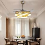 Buy Blue City Decor Aurex Nezha Halo Chandelier Ceiling Fan with Remote | Lighting | Hanging Light | Chandelier | Ceiling Light | Decorative Lighting | Modern Lighting | Home Lighting | Interior Lighting | Luxury Lighting | Blue City Decor